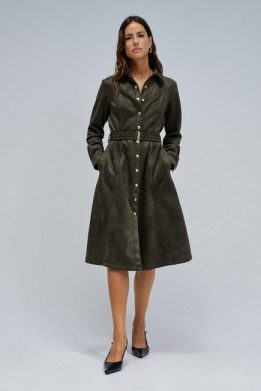 Salsa Jeans Midi Suede Dress