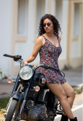 Viscose Ditsy Brunchwear Floral Mini Dresses for Women