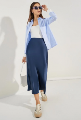 Striped Shirt with Contrast Cuff Detail