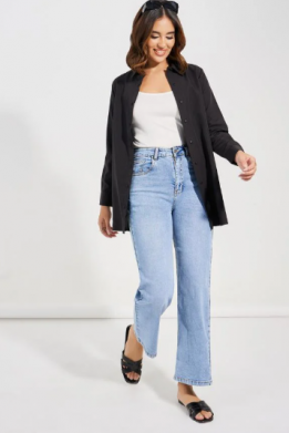 Solid Woven Longline Shirt with Button Placket