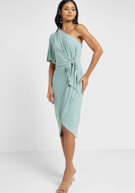 One-Shoulder Tie Dress