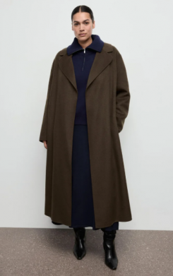 Handmade wool coat with belt