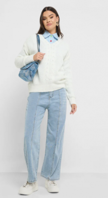 High Rise Straight Fit Vintage Jeans