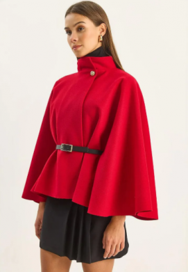 LUCCI Oversized Wool Blend Overcoat