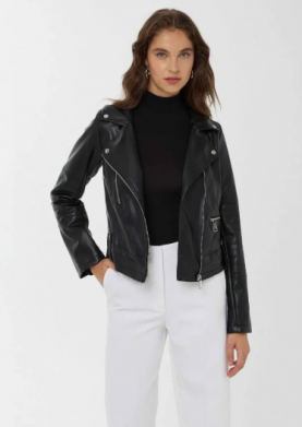 Faux Leather Biker Jacket