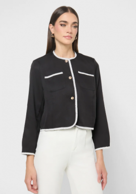 Tweed Button Down Jacket