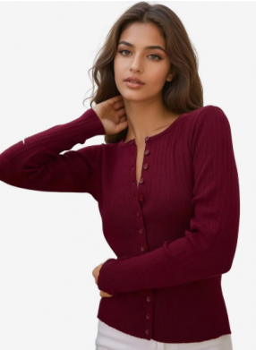 Buttoned Basic Cardigan