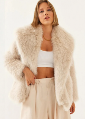 LUCCI Oversize Faux Fur Coat