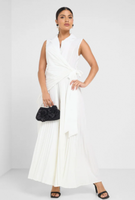 Jumpsuit With Pleated Pants